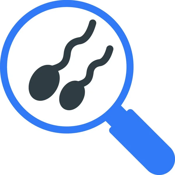Ricerca Sperma Icona Web Vettoriale Illustrazione — Vettoriale Stock