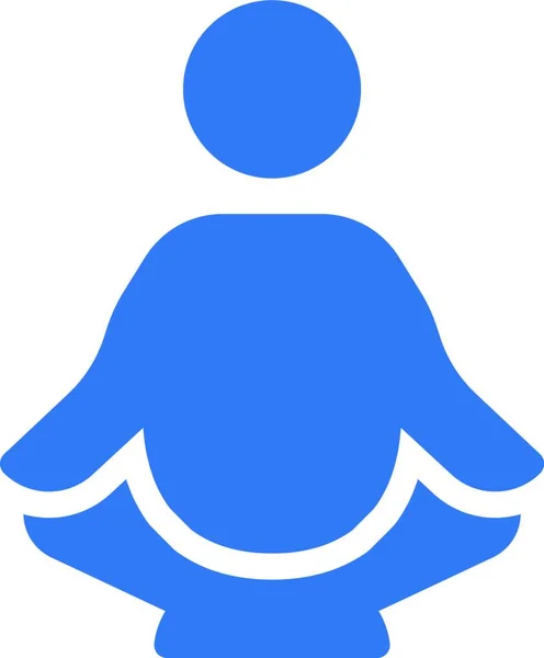 Hamile Yoga Simgesi Vektör Illüstrasyonu — Stok Vektör