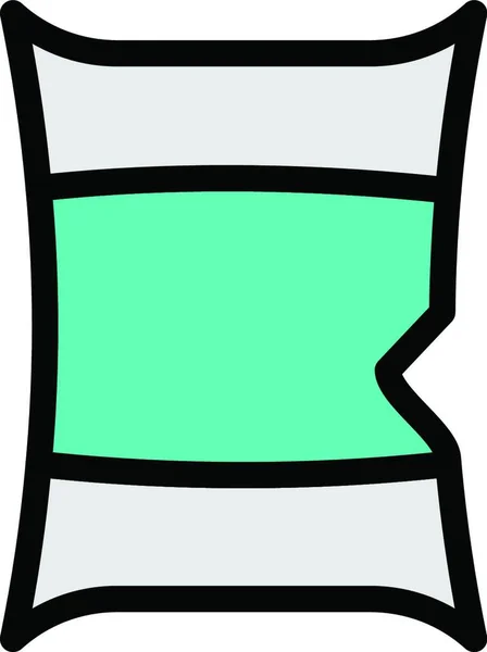 Ikona Plastikowej Torby Ilustracja Wektora — Wektor stockowy