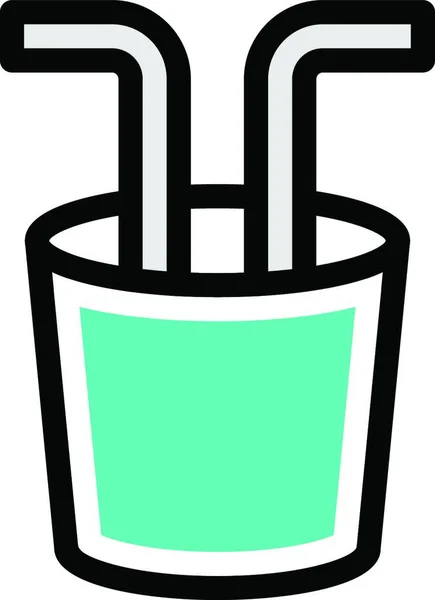 Kunststoff Rohr Glas Symbol Vektorillustration — Stockvektor
