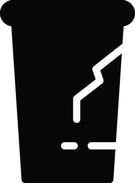 Broken Cup Icon Vector Illustration — Stock Vector