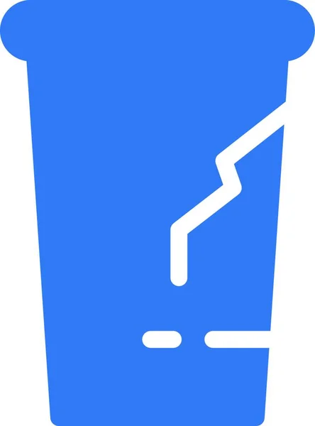 Broken Cup Web Icon Vector Illustration — Stock Vector