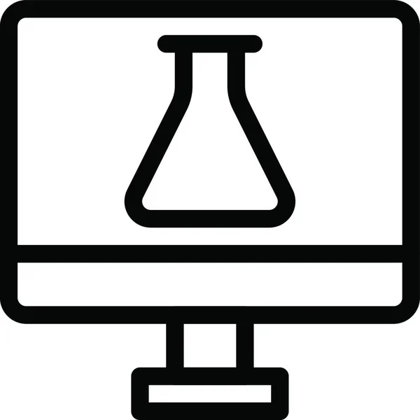 Bildschirm Experiment Web Symbol Vektor Illustration — Stockvektor