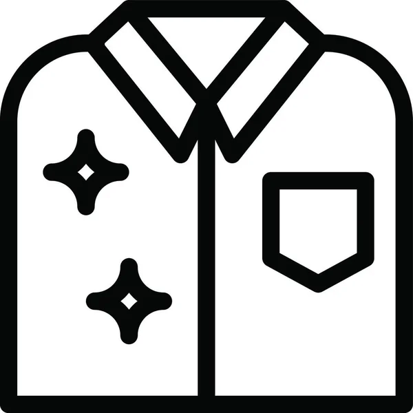 Hemd Sauberes Symbol Vektorabbildung — Stockvektor