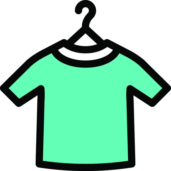 Shirt Opknoping Web Icoon Vector Illustratie — Stockvector