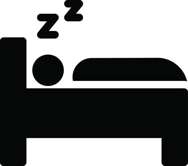 Slaap Bed Pictogram Vector Illustratie — Stockvector