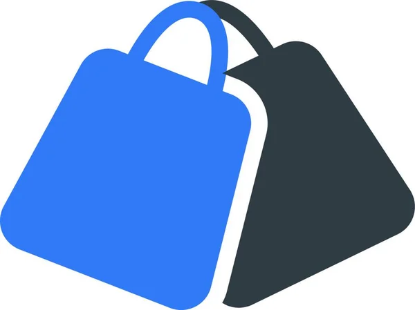 Alışveriş Çantaları Web Simgesi Vektör Illüstrasyonu — Stok Vektör