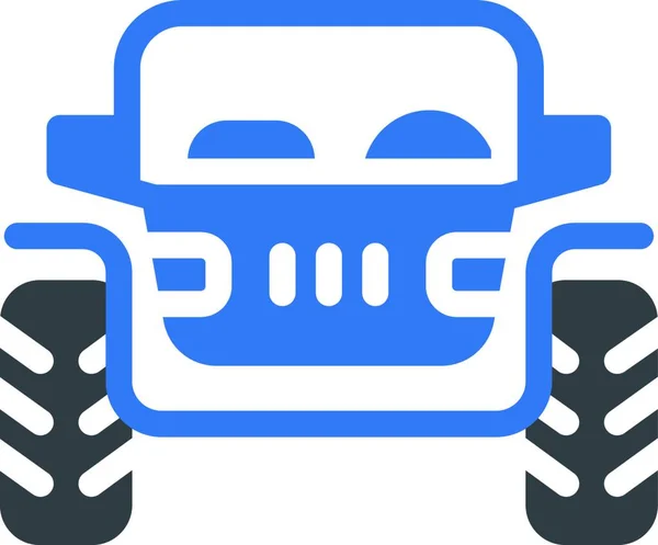 Jeep Web Icono Vector Ilustración — Archivo Imágenes Vectoriales