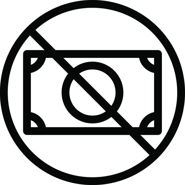 Stop Cash Icon Vector Illustration — Stock Vector