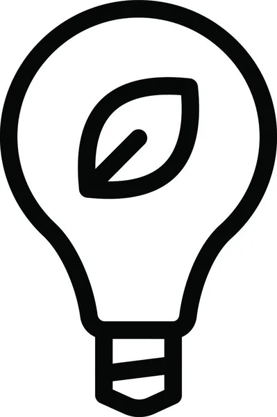 Idee Glühbirne Web Icon Vektor Illustration — Stockvektor