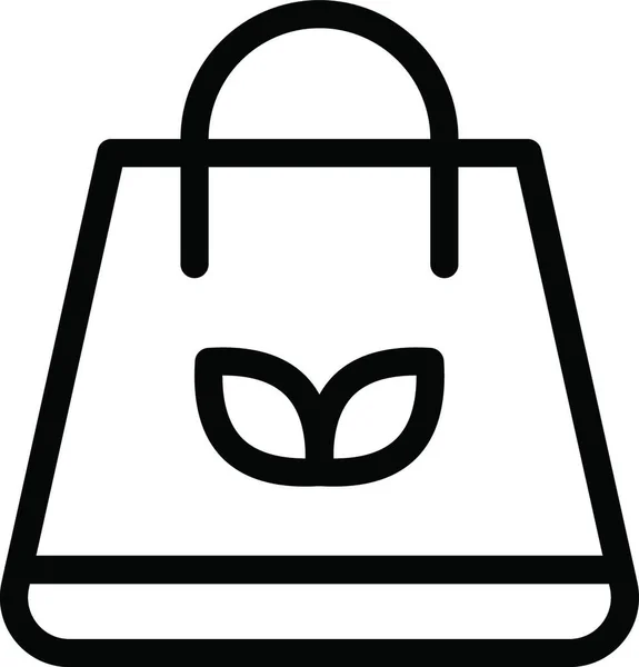 Eco Bag Ikona Wektora Sieci Web Ilustracja — Wektor stockowy