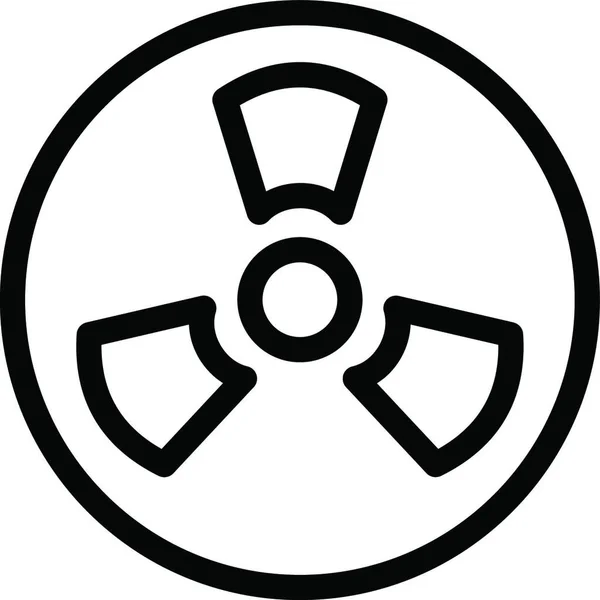 Icono Nuclear Ilustración Vectorial — Vector de stock