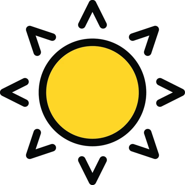 Иконка Солнца Векторная Иллюстрация Простая Конструкция — стоковый вектор