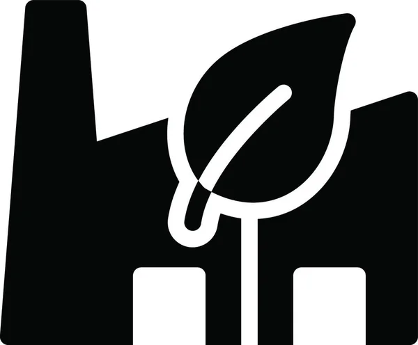 Ikona Przemysłu Ekologicznego Ilustracja Wektorowa Prosta Konstrukcja — Wektor stockowy