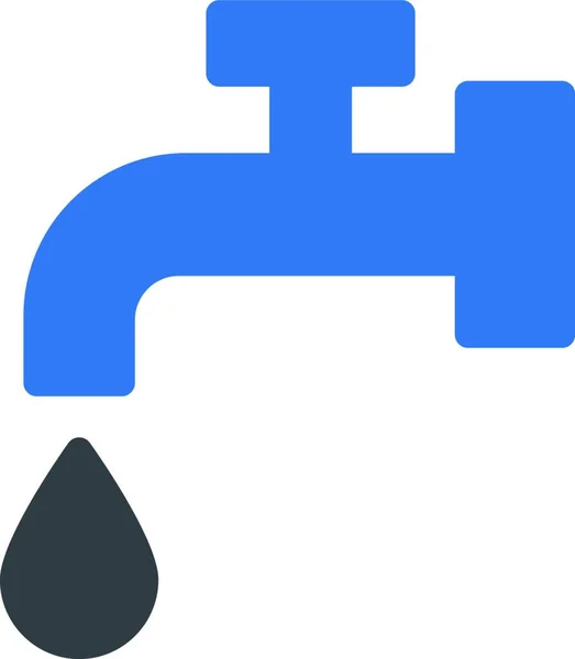 Water Tap Icon Vector Illustration Simple Design — Stock Vector