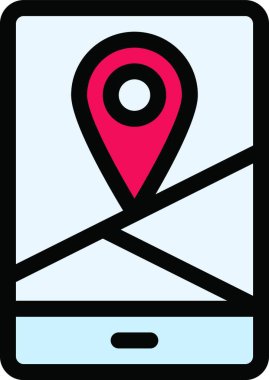 konum simgesi vektör illüstrasyonu