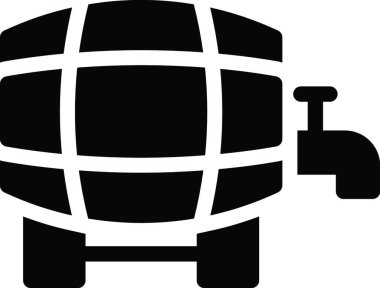 Bira fıçısı, basit vektör illüstrasyonu