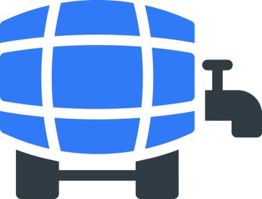 Bira fıçısı, basit vektör illüstrasyonu