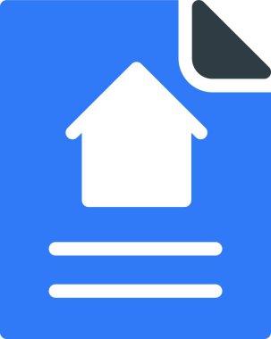 ev belgesi simgesi, vektör illüstrasyonu