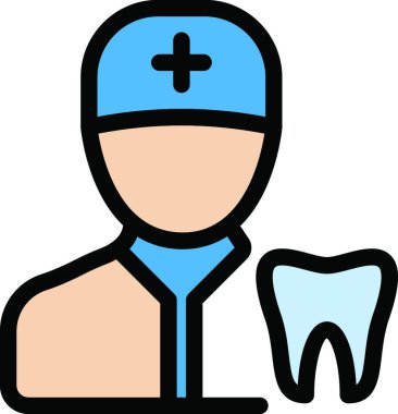 dişçi web simgesi vektör illüstrasyonu  