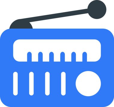 radyo web simgesi vektör illüstrasyonu