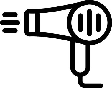saç kurutma web simgesi vektör illüstrasyonu