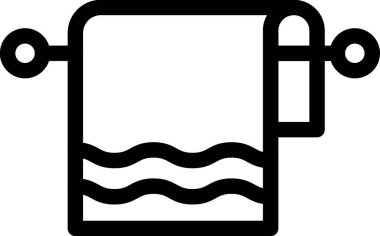 havlu ikonu vektör illüstrasyonu