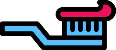 Diş fırçası simgesi, vektör şablonu 