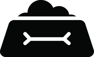 Köpek maması ikonu vektör illüstrasyonu