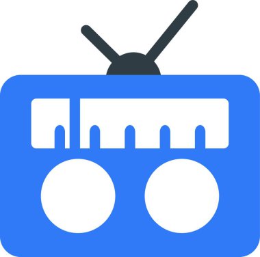 radyo web simgesi vektör illüstrasyonu