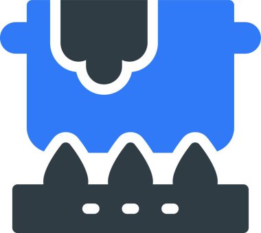 Kaynayan süt ikonu vektör illüstrasyonu