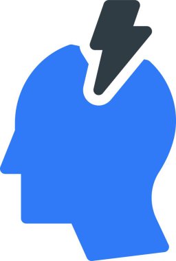 Zihin simgesi vektör illüstrasyonu 