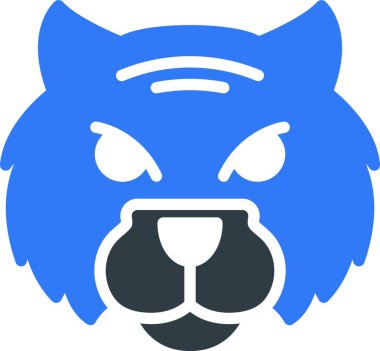 Aslan simgesi vektör illüstrasyonu