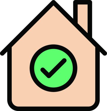 ev simgesi, vektör illüstrasyonu