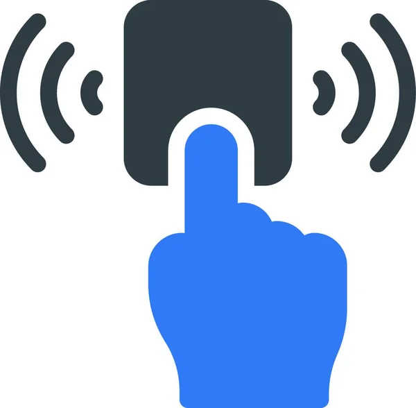 Finger Tap Wireless Ilustração Vetor Ícone Web — Vetor de Stock