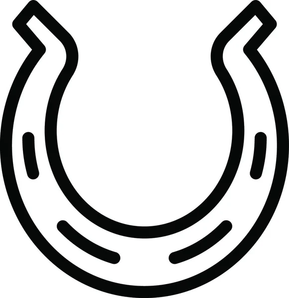 Horseshoe Web Icon Vector Illustration — Stock Vector