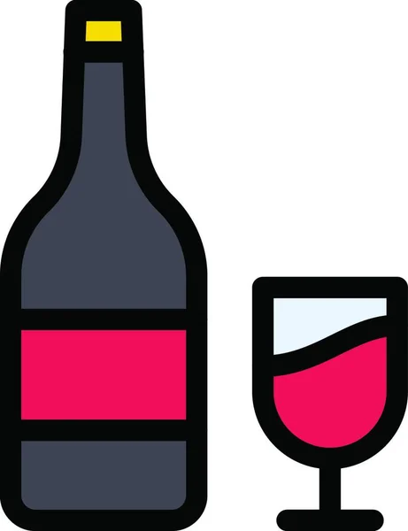 Vino Rosso Semplice Illustrazione Vettoriale — Vettoriale Stock