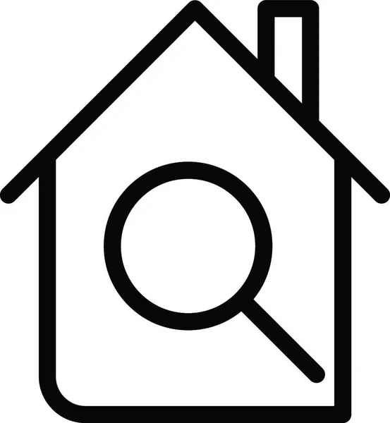Search House Icon Vector Illustration — Stock Vector