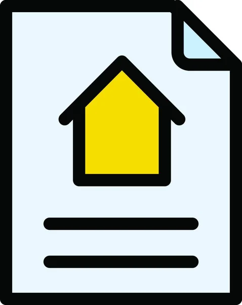 House Document Icon Vector Illustration — Stock Vector