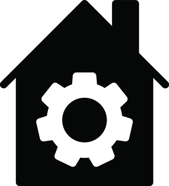 Icona Impostazione Casa Illustrazione Vettoriale — Vettoriale Stock