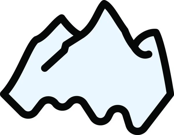 Mountains Web Icon Vector Illustration — Stock Vector