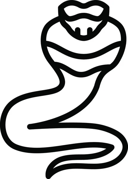 Snake Web Icon Vector Illustration — Stock Vector