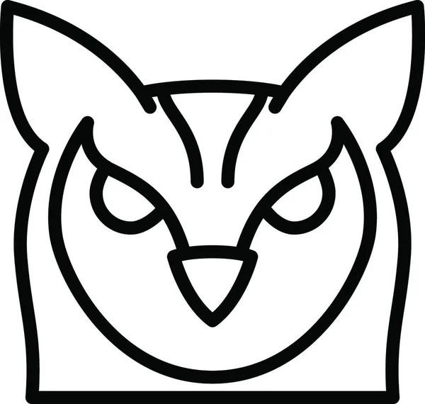フクロウの鳥ウェブの簡単なイラスト — ストックベクタ
