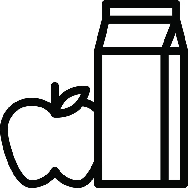 苹果汁图标矢量插图 — 图库矢量图片