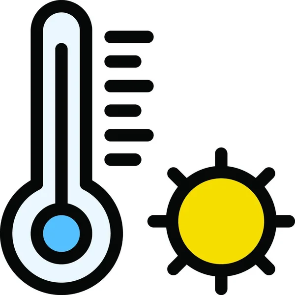 Termometer Web Ikon Vektor Illustration — Stock vektor