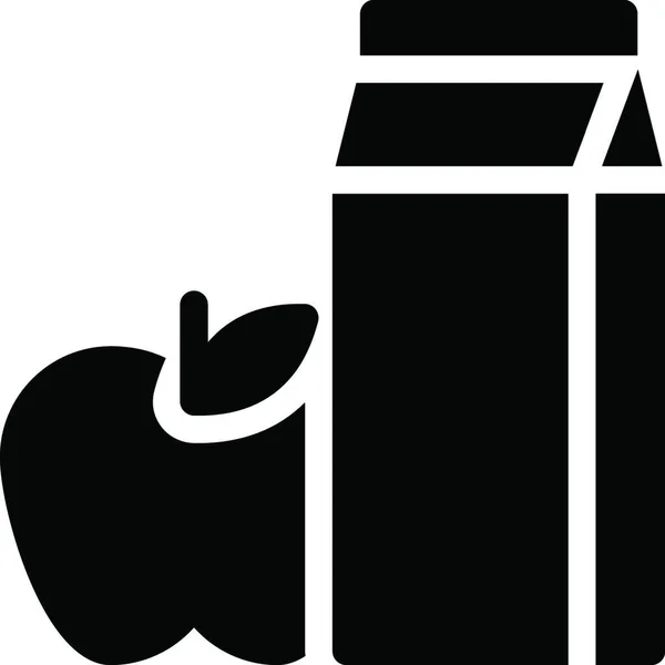 苹果汁的Web图标矢量插图 — 图库矢量图片