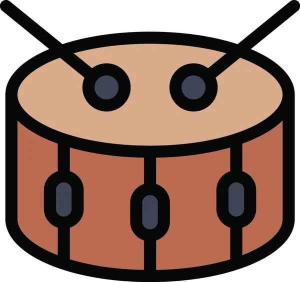 Drum Sticks Icoon Vector Illustratie Eenvoudig Ontwerp — Stockvector