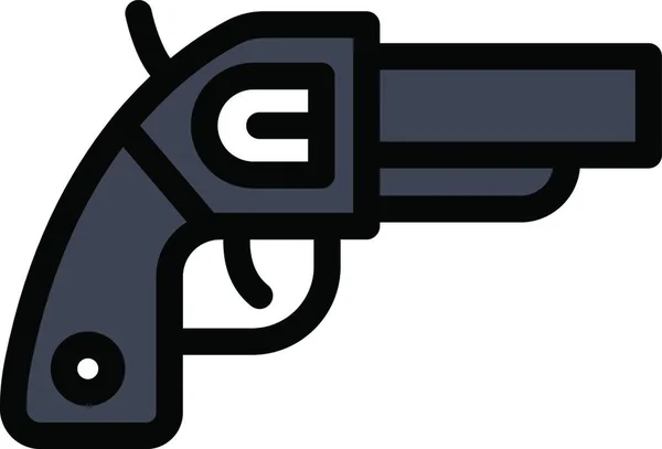 Револьвер Веб Іконка Векторні Ілюстрації — стоковий вектор