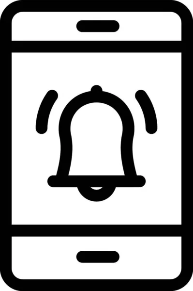 Mobile Alarm Web Icon Vector Illustration — Stock Vector