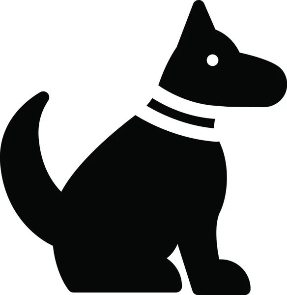Hund Web Icon Vektor Illustration — Stockvektor
